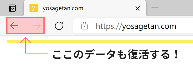 履歴のデータも復活する！